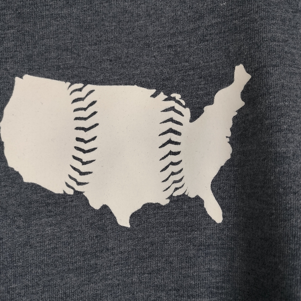Baseballism Americana Hoodie Men's S Gray Believe In Baseball USA - Picture 15 of 16